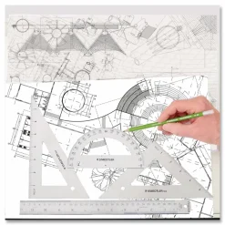 Staedtler Mars College Combination Set With Ruler, Protractor, Triangles