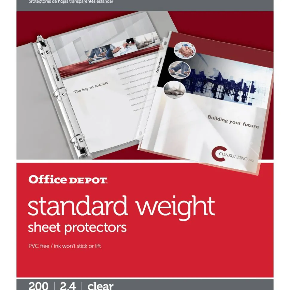 Standard Weight Sheet Protectors, 8-1/2" x 11", Clear, Pack Of 200