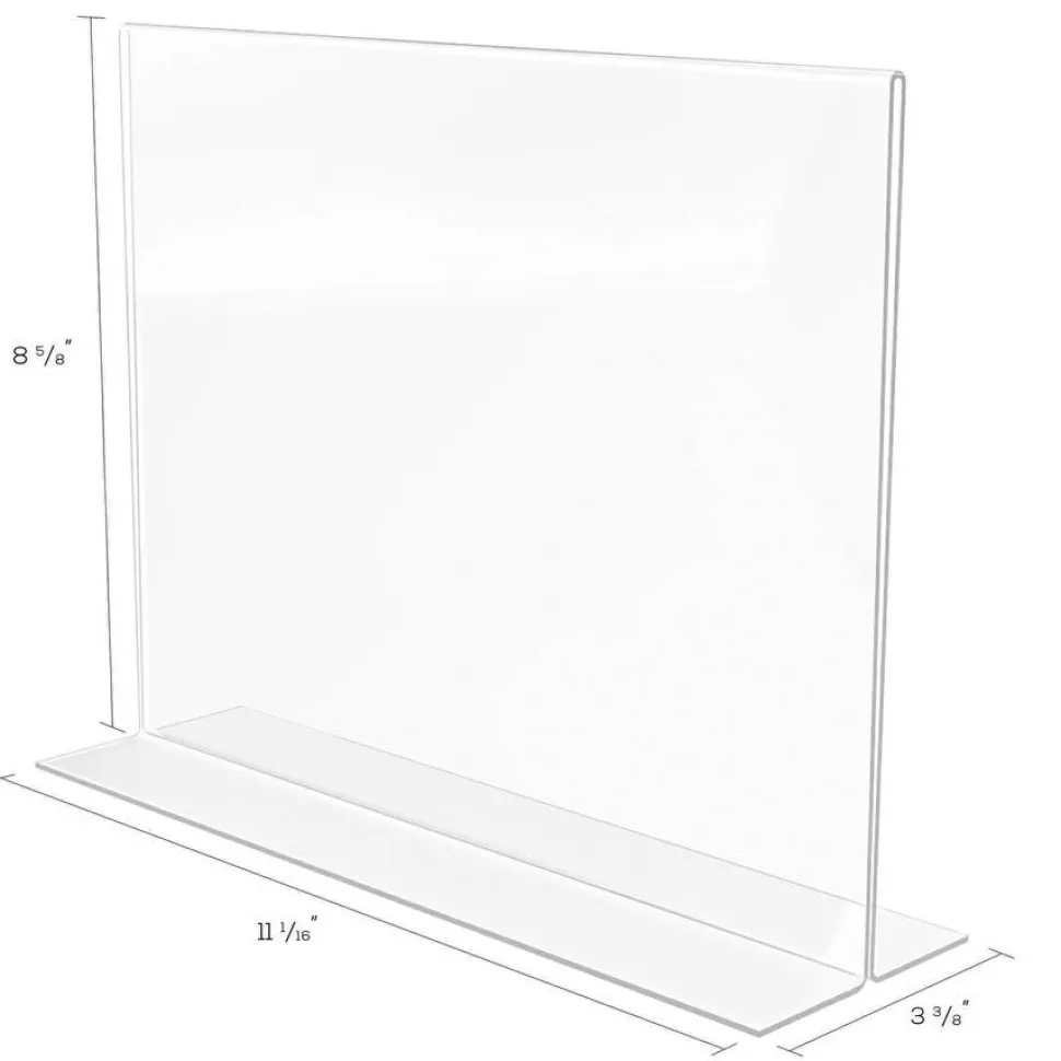 Stand-Up Sign Holder, Horizontal, 8 1/2"H x 11"W