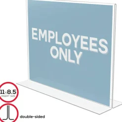 Stand-Up Sign Holder, Horizontal, 8 1/2
