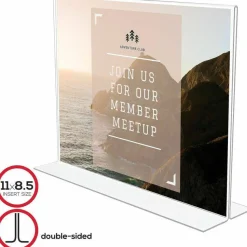 Stand-Up Sign Holder, Horizontal, 8 1/2