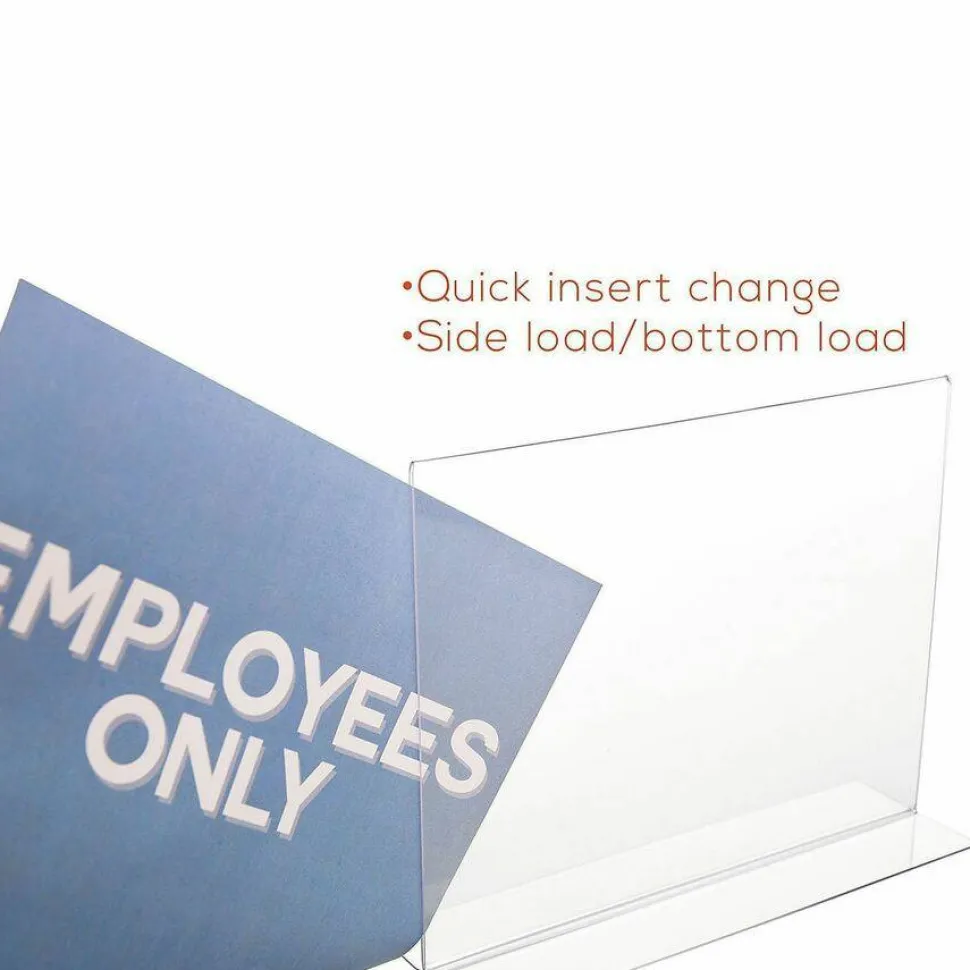 Stand-Up Sign Holder, Horizontal, 8 1/2"H x 11"W