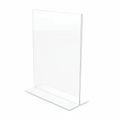 Stand-Up Sign Holder, Vertical, 11"H x 8-1/2"W, Clear