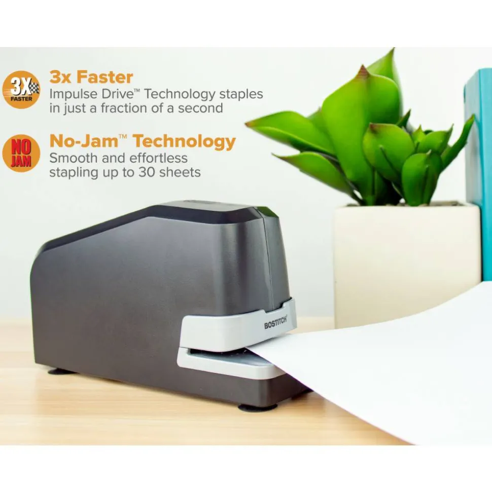 Stanley Bostitch Bostitch Impulse 30 Sheet Electric Stapler, Black
