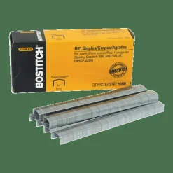 Stanley Bostitch B8 PowerCrown Premium Staples, 1/4", Box Of 5000