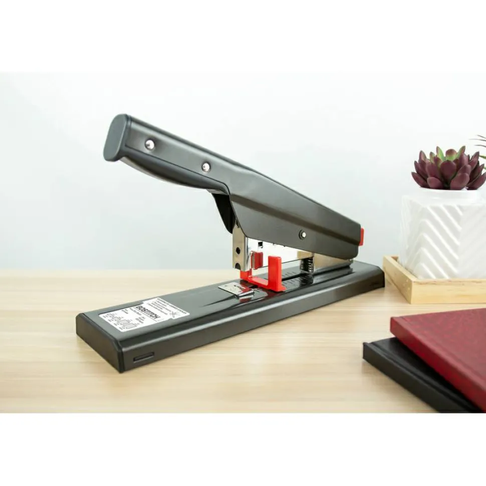 Stanley Bostitch 130-Sheet Heavy-Duty Stapler With Antimicrobial Protection, Black