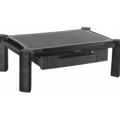 StarTech Adjustable Monitor Riser, Large, Drawer, Monitors up to 32" (22lb/10kg), Adjustable Height, Desk Monitor Stand