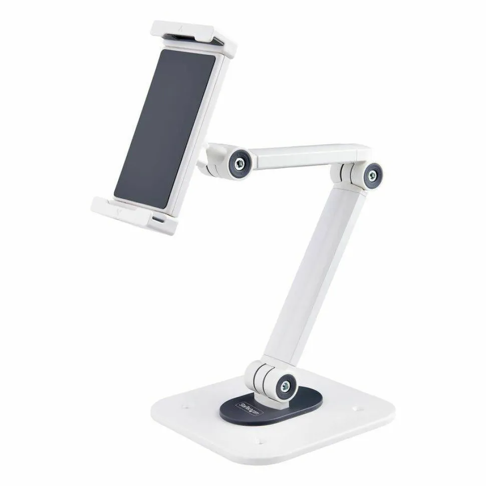 StarTech Adjustable Tablet Stand for Desk, Up to 1kg, Universal Tablet Stand Holder Desk/Wall, Ergonomic Articulating Tablet Mount