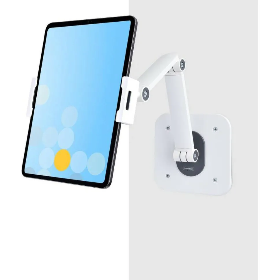 StarTech Adjustable Tablet Stand for Desk, Up to 1kg, Universal Tablet Stand Holder Desk/Wall, Ergonomic Articulating Tablet Mount