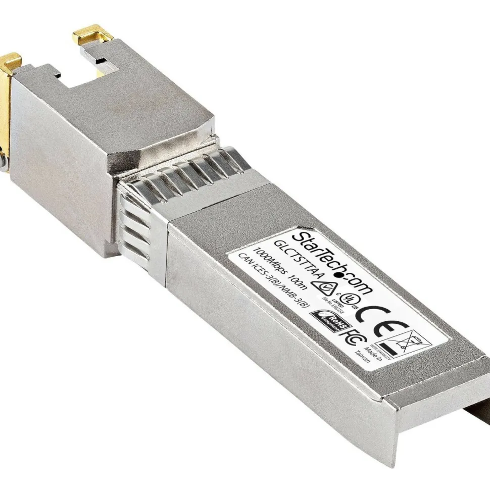 StarTech Cisco GLC-T Compatible SFP Module, 1000BASE-T, 1GE Gigabit Ethernet SFP SFP to RJ45 Cat6/Cat5e Transceiver, 100m , TAA