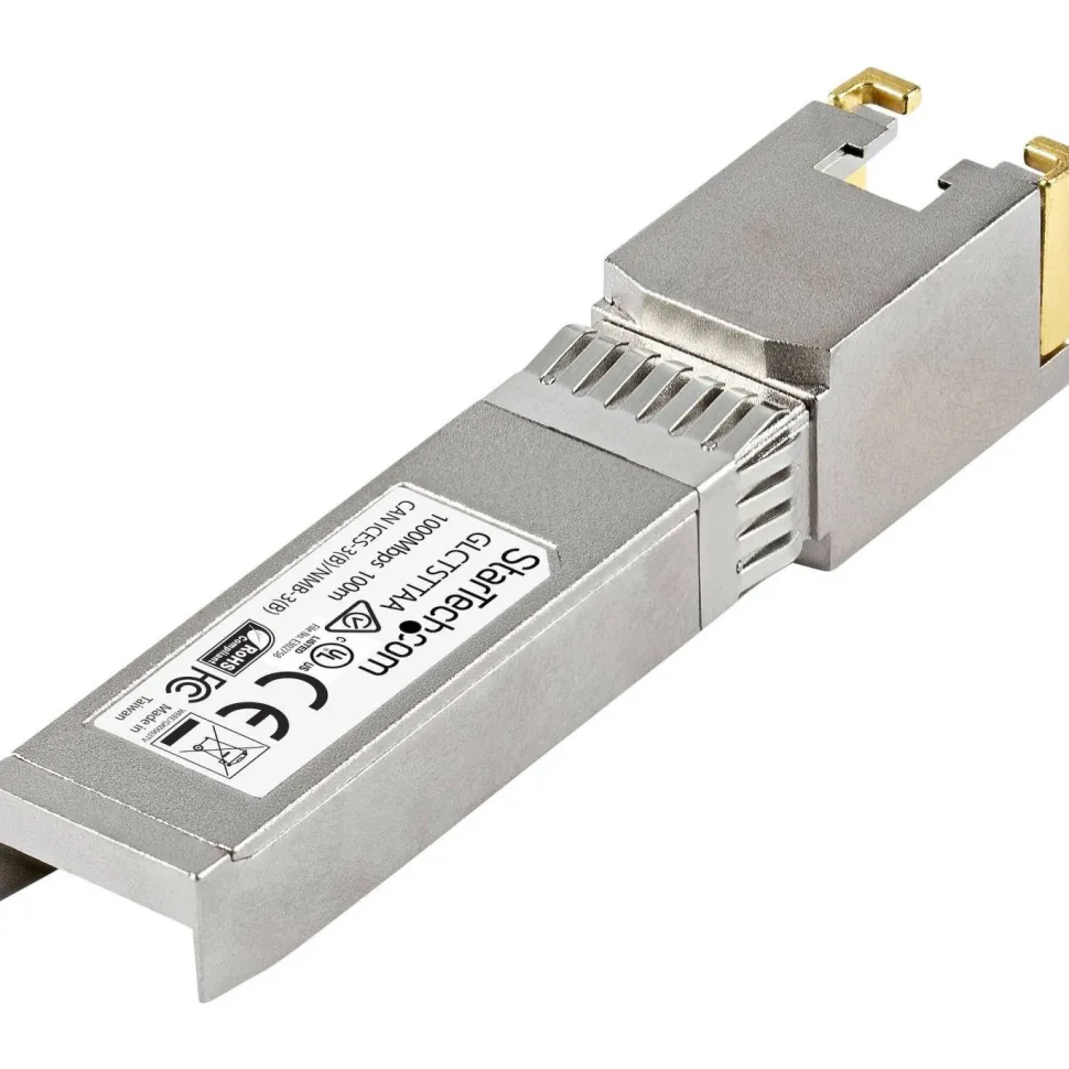 StarTech Cisco GLC-T Compatible SFP Module, 1000BASE-T, 1GE Gigabit Ethernet SFP SFP to RJ45 Cat6/Cat5e Transceiver, 100m , TAA