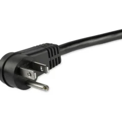 StarTech.com 1 ft Flat Extension Cord - NEMA 5-15R to NEMA Right-Angle 5-15P Power Cable - Low Profile Extension Cord - Right Angle Power Cord