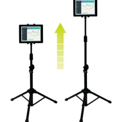 StarTech.com Adjustable Tablet Tripod Stand - For 6.5" to 7.8" Wide Tablets - Height adjustable from 29.3" to 62" (74.5 cm to 157 cm) - Rotate the tablet 360 degrees - Tilt the screen to your preferred viewing angle - Present content with a steady screen