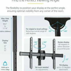 StarTech.com Ceiling TV Mount For 32 to 75