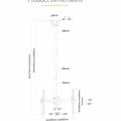 StarTech.com Ceiling TV Mount For 32 to 75