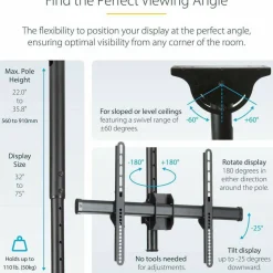 StarTech.com Ceiling TV Mount For 32