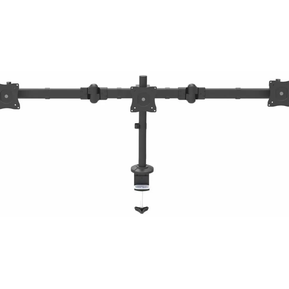 StarTech.com Desk Mount Triple Monitor Arm - Articulating - Steel - For VESA Monitors up to 27"- Clamp/Grommet - 3 Monitor Stand (ARMTRIO)