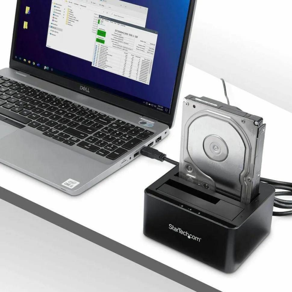 StarTech.com Dual Bay SATA HDD Docking Station for 2 x 2.5 / 3.5" SATA SSD / HDD - USB 3.0 - SATA Hard Drive Docking Station