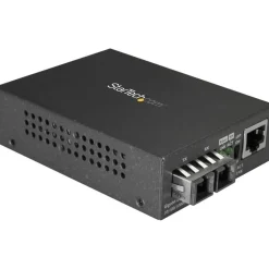 StarTech.com Fiber Media Converter - 1000Base-SX - Multimode 550m - SC Fiber to Ethernet Converter - Fiber to Copper Converter - MCMGBSCMM055