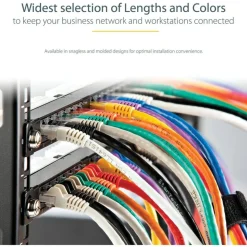 StarTech.com 12ft Black Cat6 Patch Cable with Snagless RJ45 Connectors - Cat6 Ethernet Cable - 12 ft Cat6 UTP Cable - N6PATCH12BK