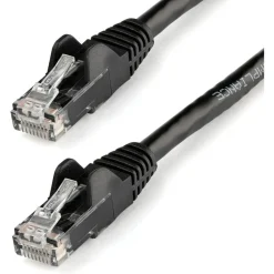 StarTech.com 12ft Black Cat6 Patch Cable with Snagless RJ45 Connectors - Cat6 Ethernet Cable - 12 ft Cat6 UTP Cable - N6PATCH12BK