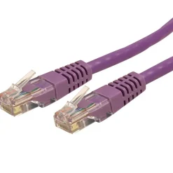 StarTech.com 20ft CAT6 Ethernet Cable - Purple Molded Gigabit CAT 6 Wire - 100W PoE RJ45 UTP 650MHz - C6PATCH20PL
