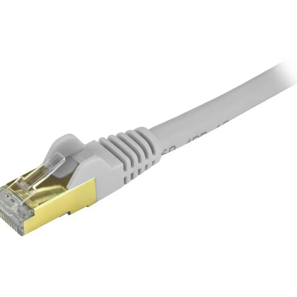 StarTech.com 8ft Gray Cat6a Shielded Patch Cable - Snagless RJ45 Ethernet Cord - First End: 1x RJ-45 Male Network - C6ASPAT8GR