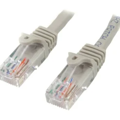 StarTech.com 15 ft Gray Snagless Cat5e UTP Patch Cable - 15ft Cat5e Patch Cable - 15ft cat 5e patch cable - 45PATCH15GR