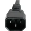 StarTech.com 3ft (1m) Heavy Duty Extension Cord, IEC C14 to IEC C15 Black Extension Cord, 15A 125V, 14AWG, Heavy Gauge Power Cable