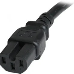 StarTech.com 3ft (1m) Heavy Duty Extension Cord, IEC C14 to IEC C15 Black Extension Cord, 15A 125V, 14AWG, Heavy Gauge Power Cable