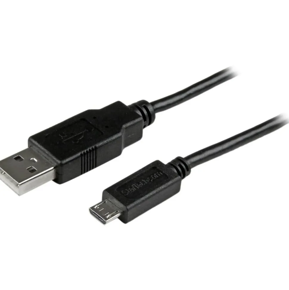 StarTech.com 3 ft Mobile Charge Sync USB to Slim Micro USB Cable - USBAUB3BK
