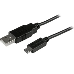 StarTech.com 1 ft Mobile Charge Sync USB to Slim Micro USB Cable - USBAUB1BK