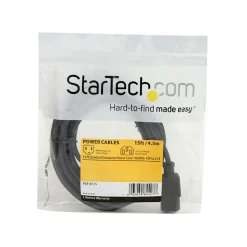 StarTech.com 15 ft Standard Computer Power Cord - NEMA5-15P to C13