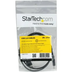StarTech.com 3 ft USB to Type H Barrel 5V DC Power Cable - Charge your 5V DC Devices using a Laptop or Desktop USB Port - USB2TYPEH