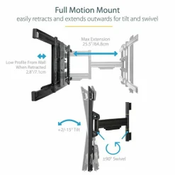 StarTech.com Full Motion TV Wall Mount - For up to 80" VESA Mount Displays - Articulating Arm - Steel - FPWARTS1
