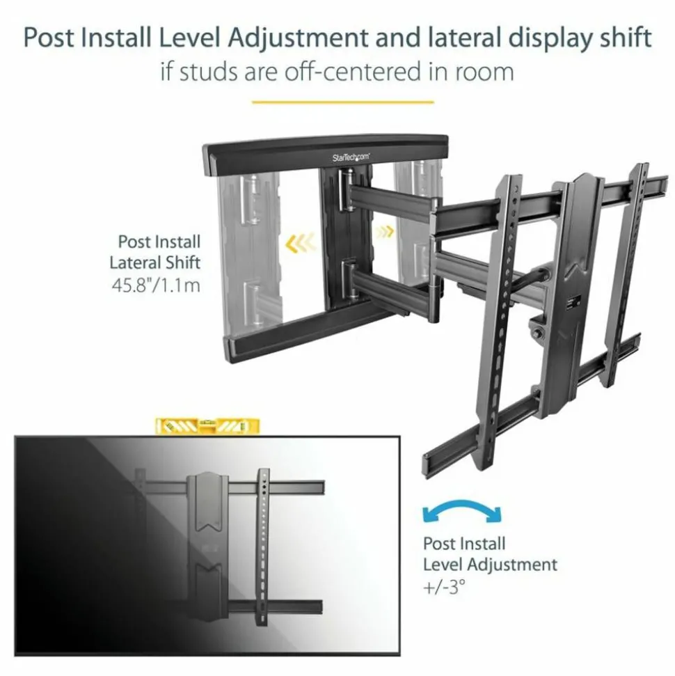StarTech.com Full Motion TV Wall Mount - For up to 80" VESA Mount Displays - Articulating Arm - Steel - FPWARTS1