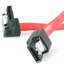 StarTech.com 18in Latching SATA to Right Angle SATA Serial ATA Cable - A space-saving, latching right angle SATA hard drive cable, - LSATA18RA1