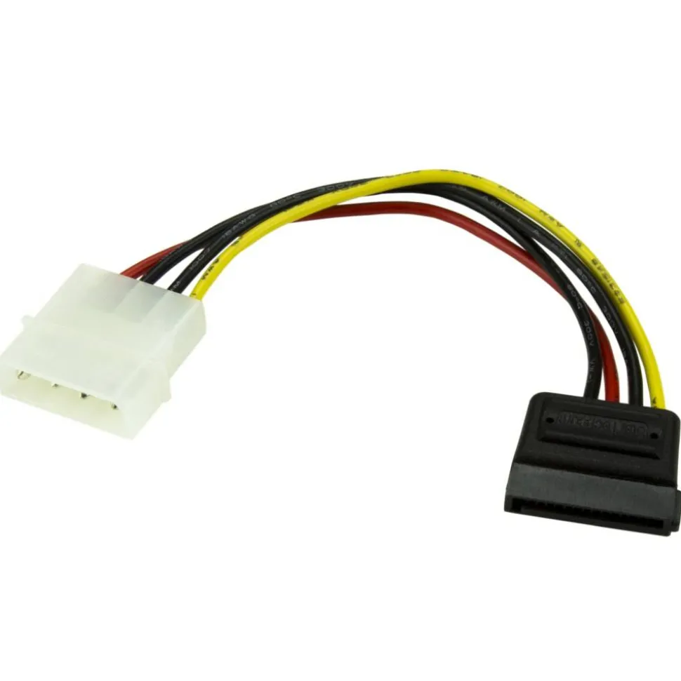 StarTech.com 6in 4 Pin LP4 to SATA Power Cable Adapter - Power a Serial ATA hard drive from a conventional LP4 power supply connection - SATAPOWADAP