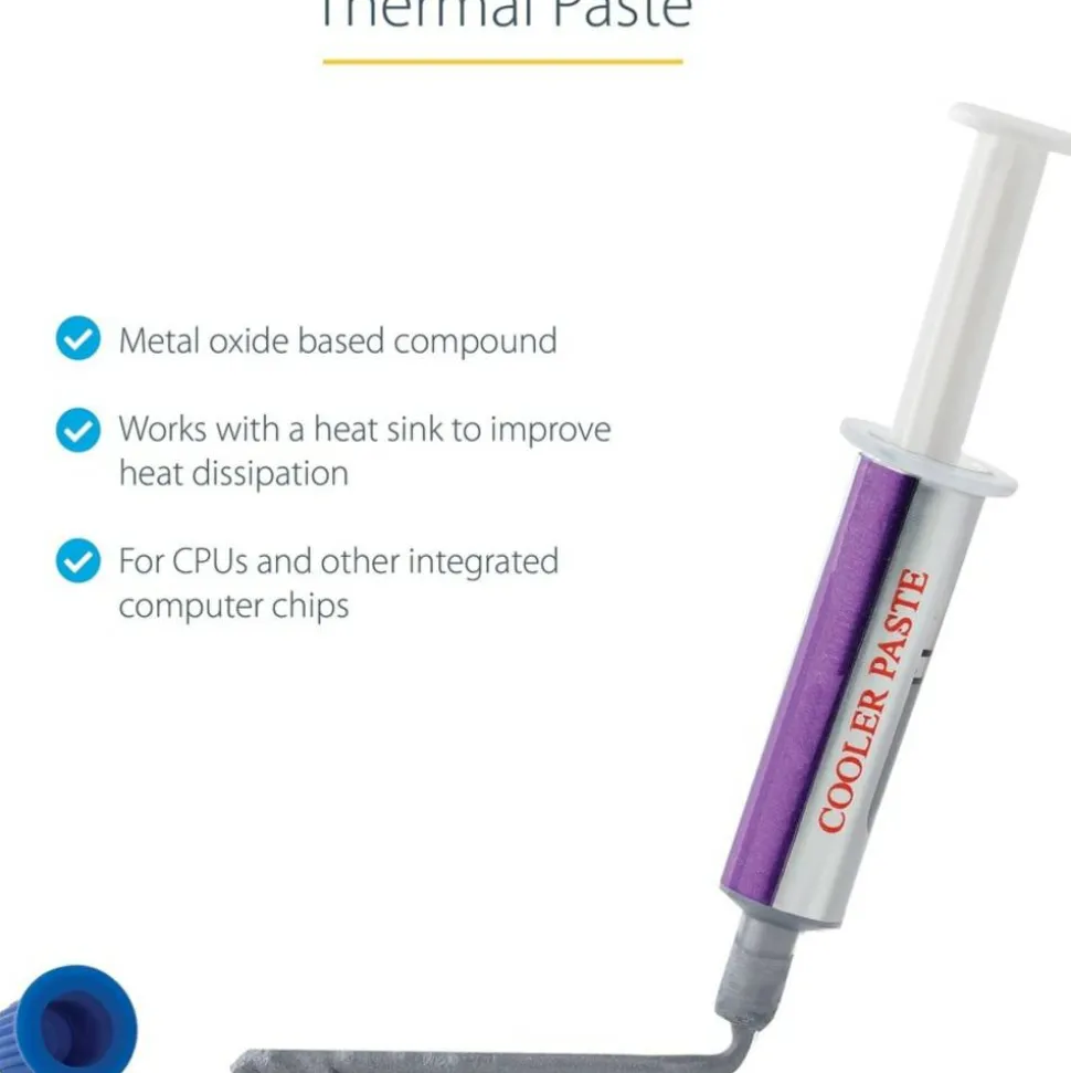StarTech.com Metal Oxide Thermal CPU Paste Compound Tube - >0.0060 °C/W - Silver