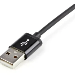 StarTech.com 2m (6ft) Long Black Apple 8-pin Lightning Connector to USB Cable - USBLT2MB