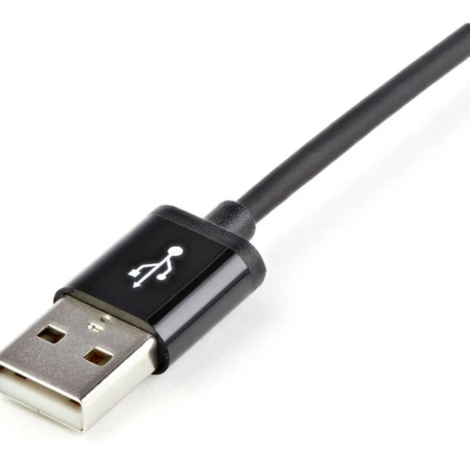 StarTech.com 2m (6ft) Long Black Apple 8-pin Lightning Connector to USB Cable - USBLT2MB