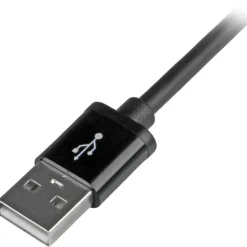 StarTech.com 2m (6ft) Long Black Apple 8-pin Lightning Connector to USB Cable - USBLT2MB