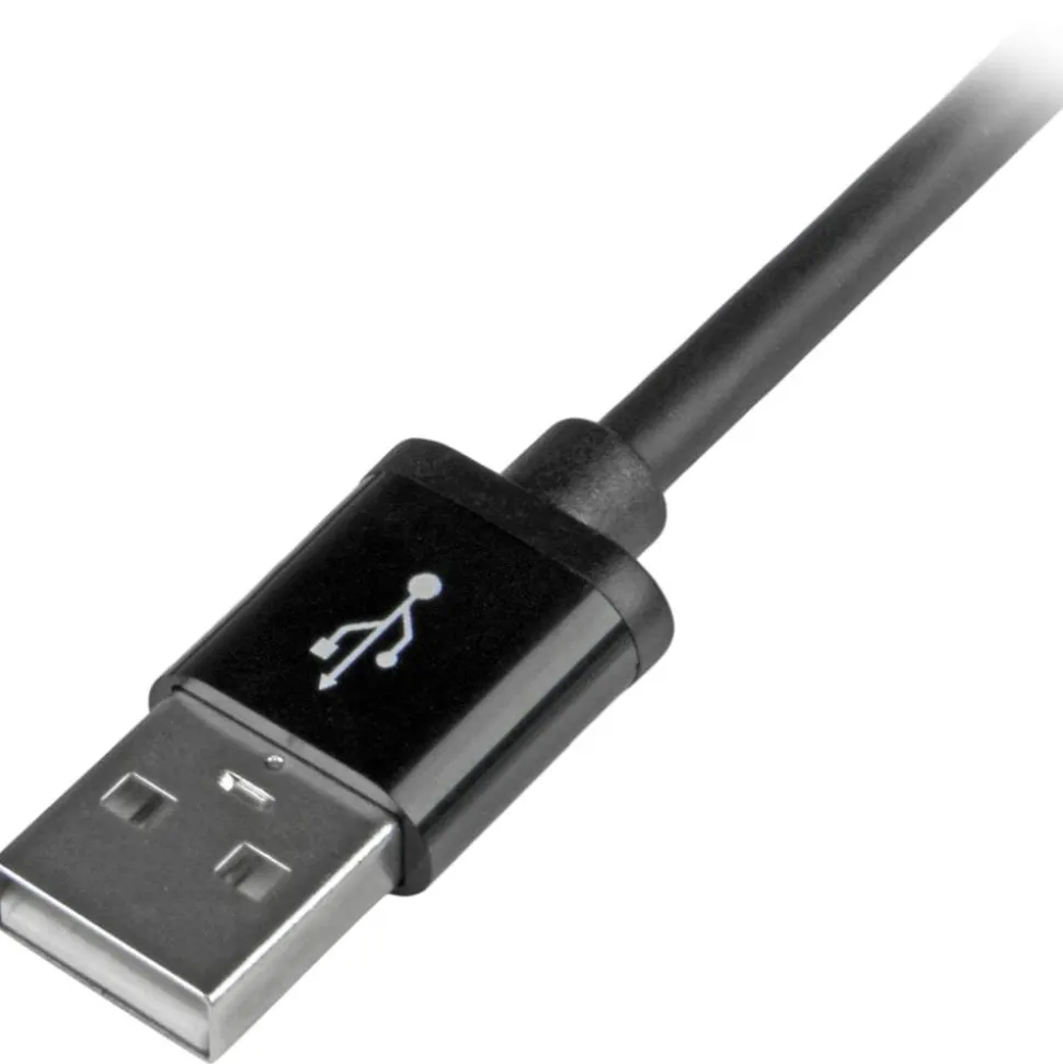 StarTech.com 2m (6ft) Long Black Apple 8-pin Lightning Connector to USB Cable - USBLT2MB