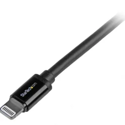 StarTech.com 2m (6ft) Long Black Apple 8-pin Lightning Connector to USB Cable - USBLT2MB