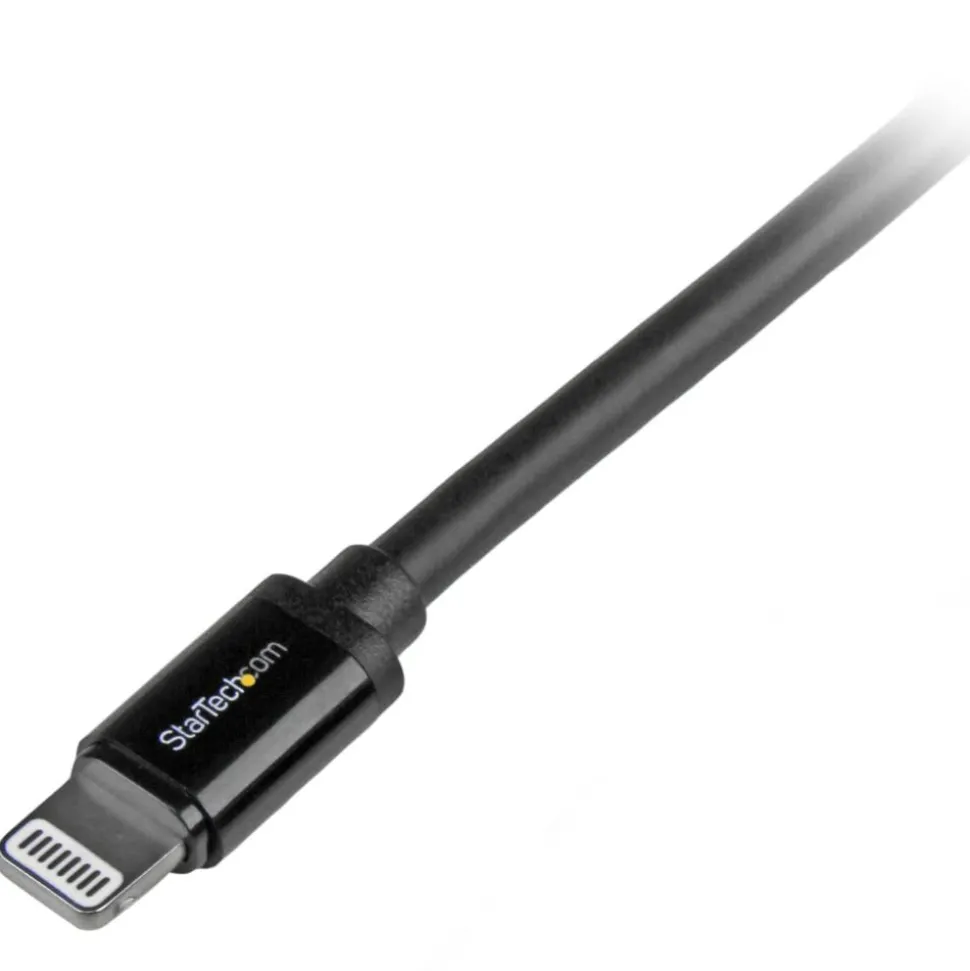 StarTech.com 2m (6ft) Long Black Apple 8-pin Lightning Connector to USB Cable - USBLT2MB