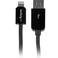 StarTech.com 3m (10ft) Long Black Apple 8-pin Lightning Connector to USB Cable for iPhone / iPod / iPad