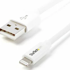 StarTech.com 2m (6ft) Long White Apple 8-pin Lightning Connector to USB Cable - USBLT2MW