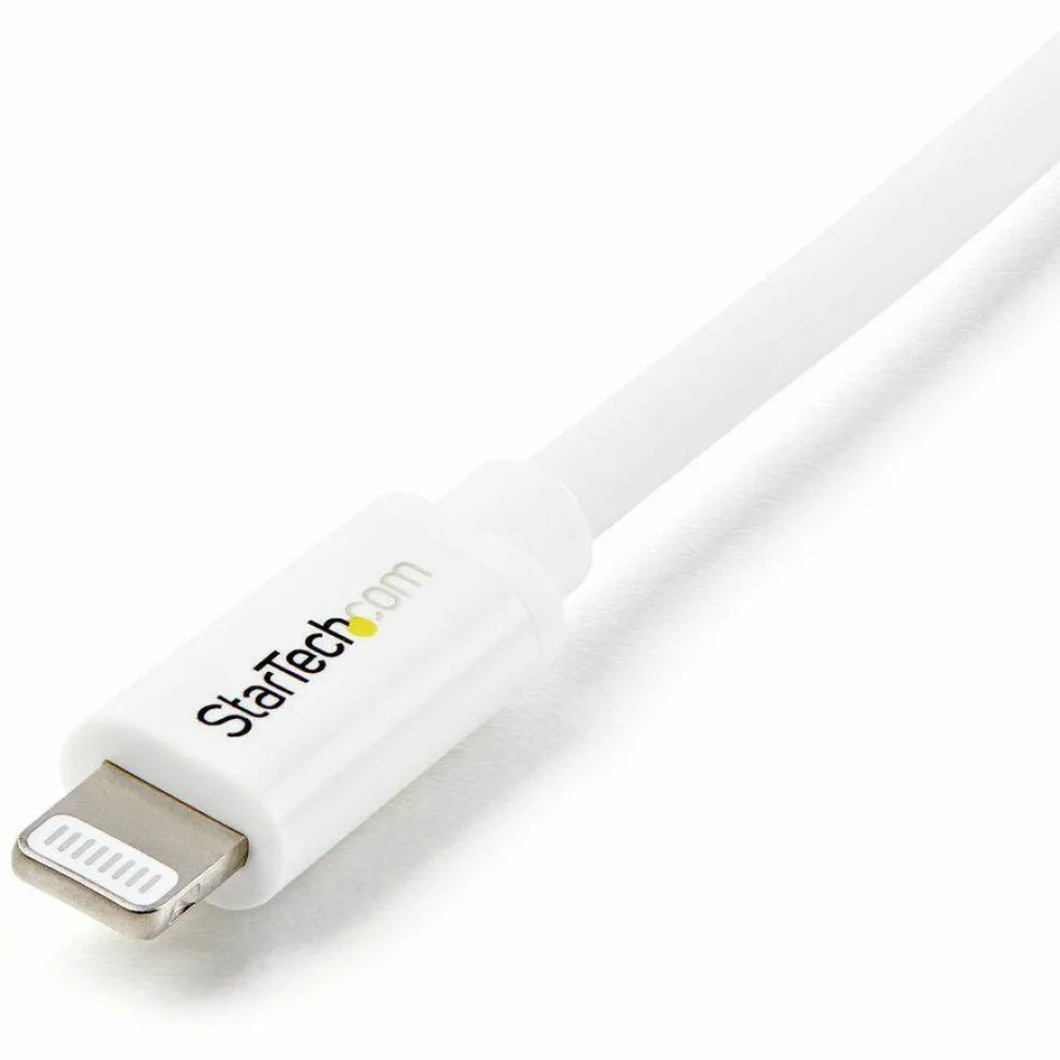 StarTech.com 2m (6ft) Long White Apple 8-pin Lightning Connector to USB Cable - USBLT2MW
