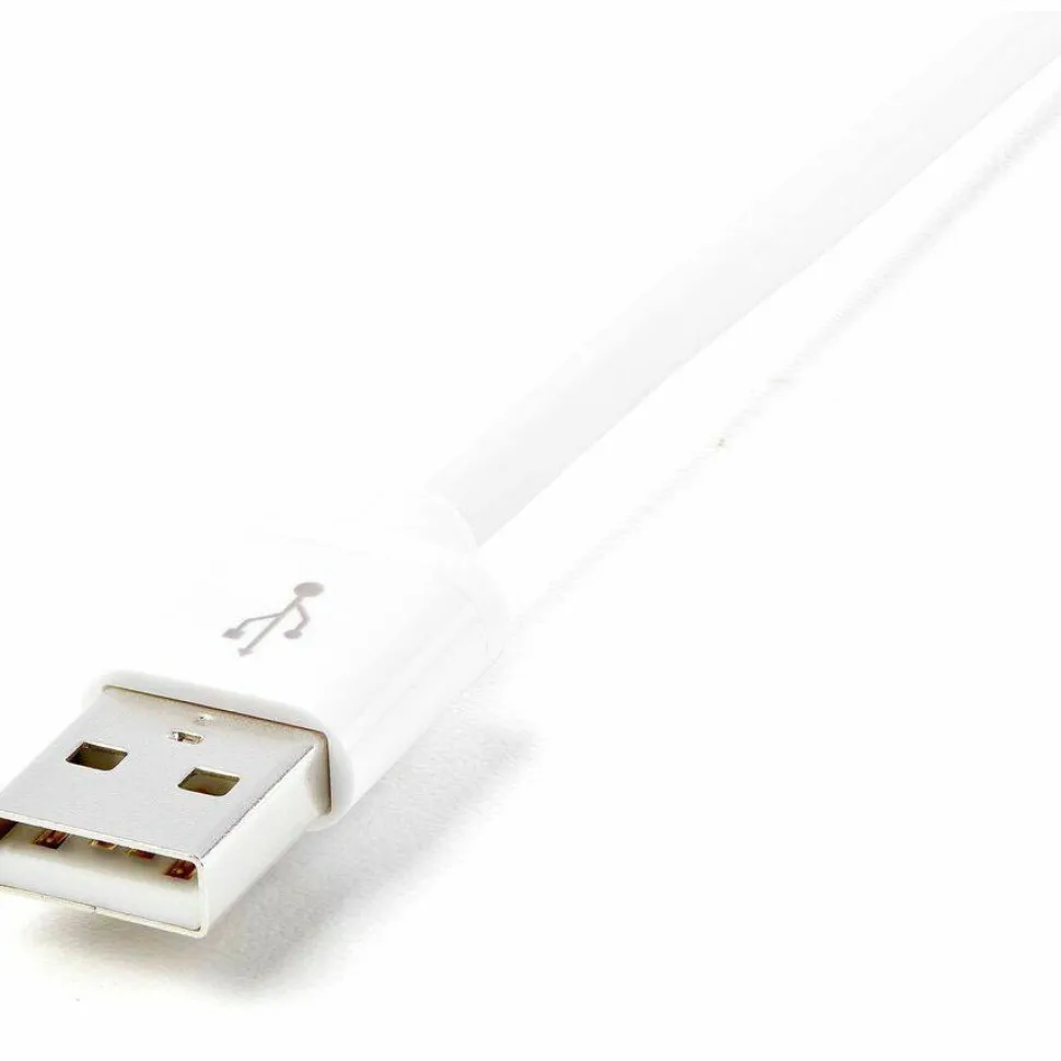 StarTech.com 2m (6ft) Long White Apple 8-pin Lightning Connector to USB Cable - USBLT2MW