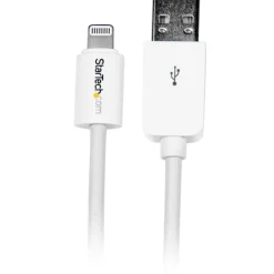 StarTech.com 3m (10ft) Long White Apple 8-pin Lightning Connector to USB Cable - USBLT3MW